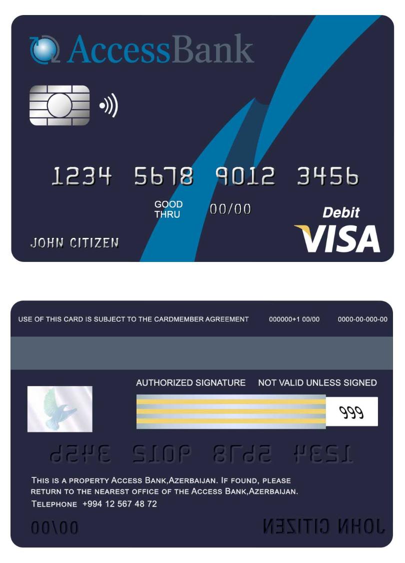 Azerbaijan Access bank visa card